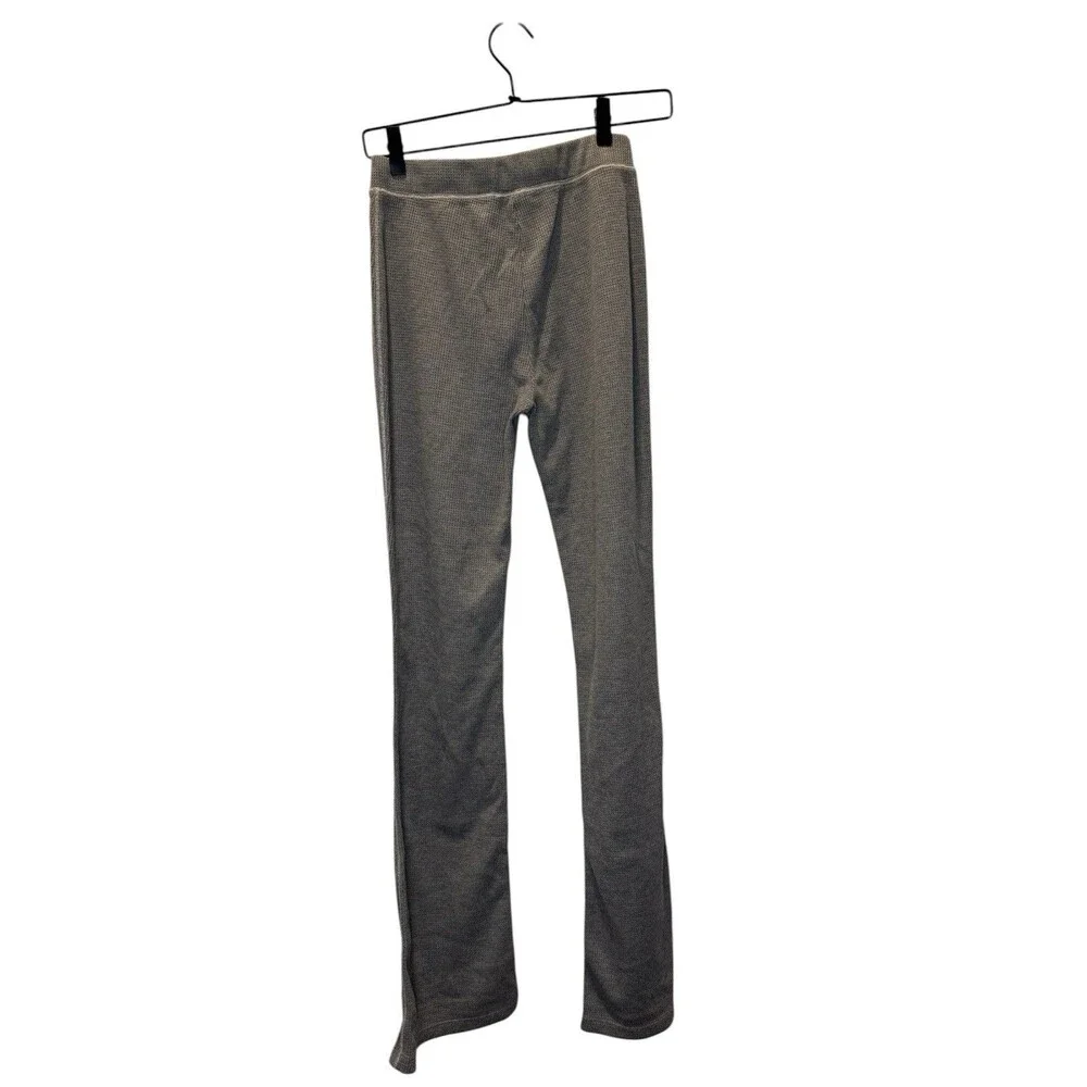 Intimately Free People Womens Thermal Pants Gray High Rise Slim flare Lounge XS